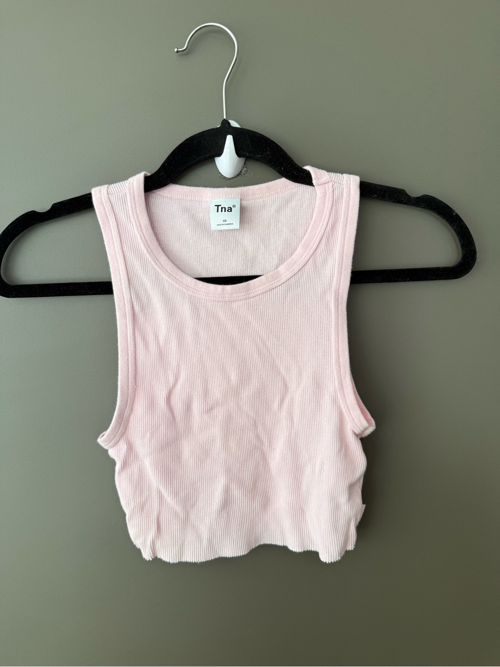 Aritzia TNA Light Pink Ribbed Crop Tank Top size XS Orange available too